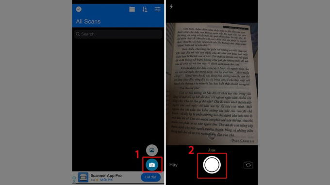 Bước 1 chuyển hình ảnh sang văn bản bằng Text Scanner