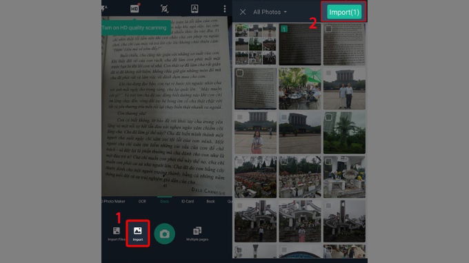 Bước 2 cách chuyển hình ảnh sang văn bản bằng CamScanner