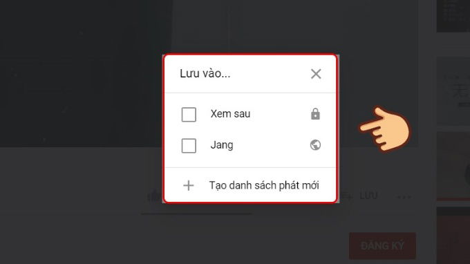 Bước 2 cách tạo danh sách phát trên Youtube bằng máy tính