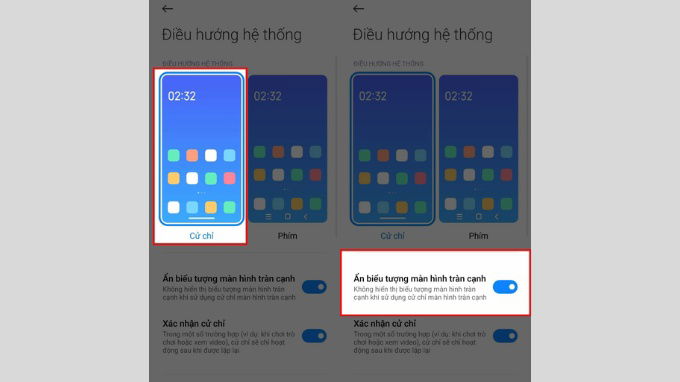 Bước 2 dùng cử chỉ điều hướng trên Redmi Note 13