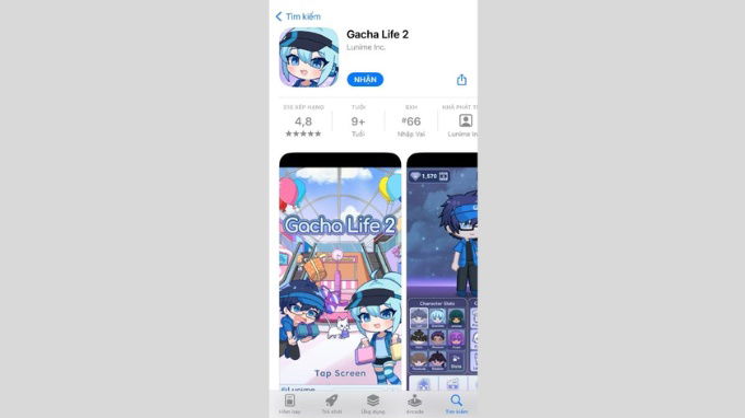 Bước 2 tải Gacha Life 2 trên iPhone