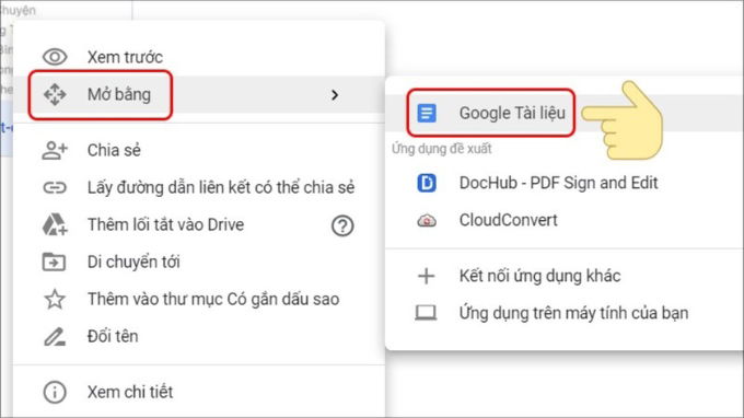 Bước 3 cách chuyển hình ảnh sang văn bản bằng Google Docs