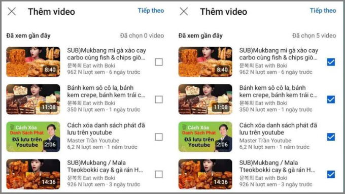 Bước 3 cách tạo danh sách phát trên Youtube qua thư viện