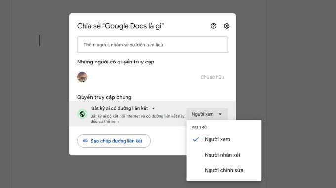 Cách chia sẻ Google Docs đến người khác