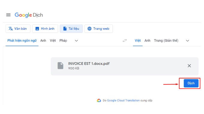 Bước 3 - Google Translate