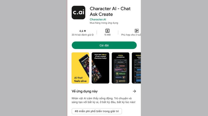 Cách tải Character AI tiếng việt về điện thoại Android