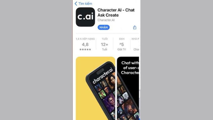 Cách tải Character AI tiếng việt về điện thoại iPhone