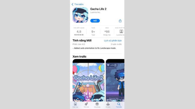 Bước 3 tải Gacha Life 2 trên iPhone