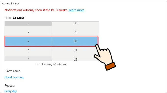 Cách đặt báo thức trên máy tính, laptop Win 10 trực tiếp
