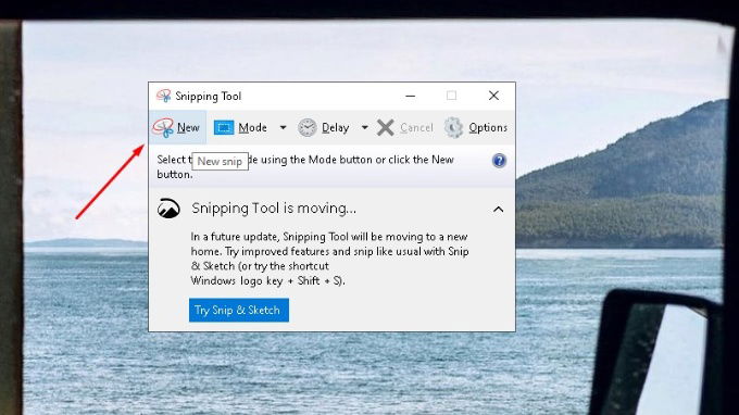 Chụp màn hình bằng Snipping Tool