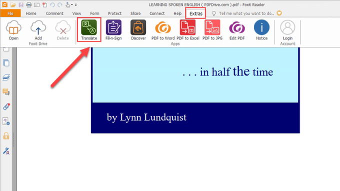 Bước 5 dịch file PDF bằng Foxit Reader 