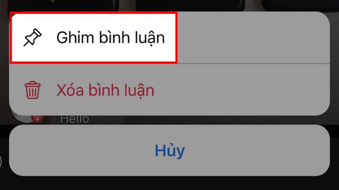 Cách ghim bình luận khi livestream trên Facebook