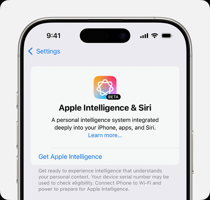 Yêu cầu lưu trữ của Apple Intelligence tăng đáng kể.