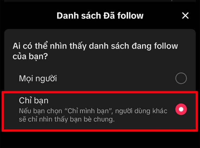 Hướng dẫn chi tiết cách ẩn danh sách follow trên TikTok