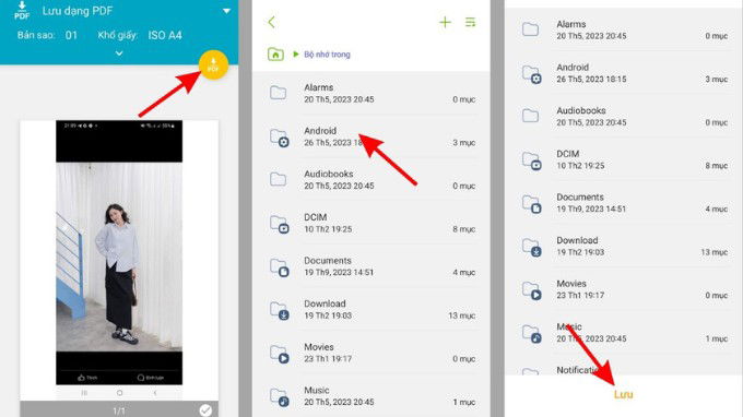 Bước 2 chuyển ảnh sang PDF trên Android