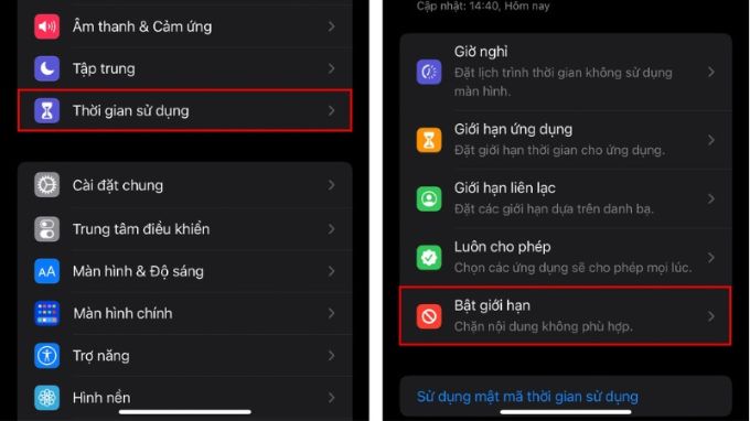 Cách giới hạn 4G người dùng trên điện thoại iPhone