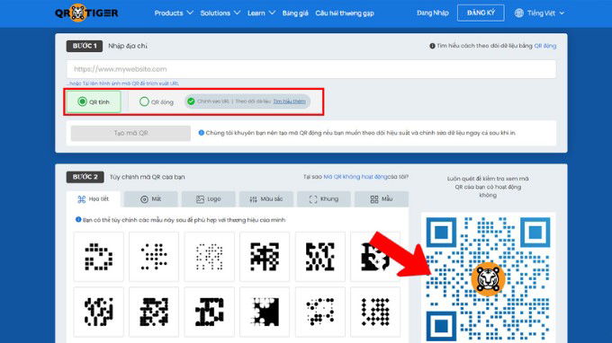 Dùng QR-Tiger để tạo mã QR code cho tài liệu