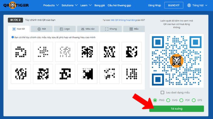 Dùng QR-Tiger để tạo mã QR code cho tài liệu