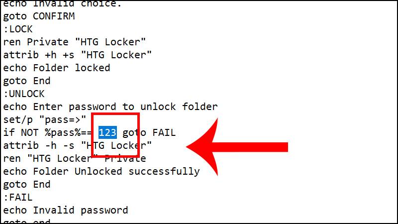 Cách đặt pass cho folder bằng đoạn mã lệnh