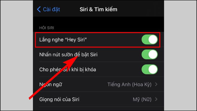 Sử dụng trợ lý ảo Siri để tắt VoiceOver