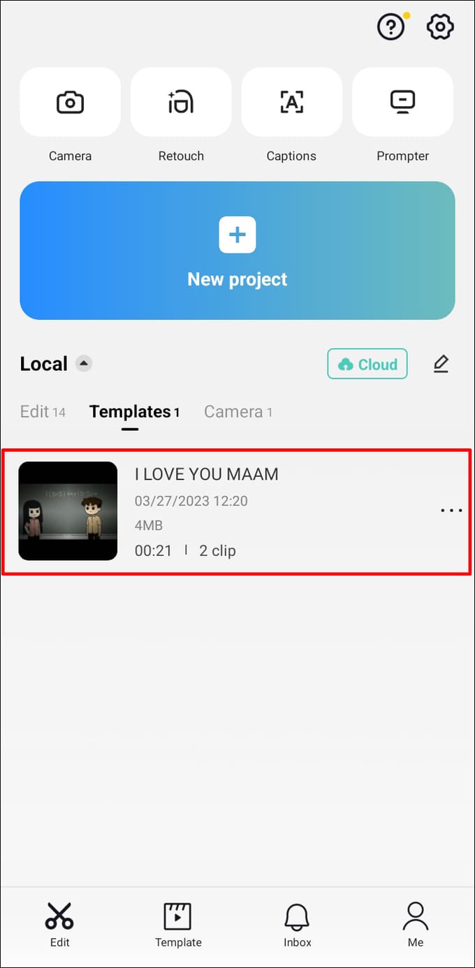 Cách xóa chữ Capcut mẫu có sẵn bước ba