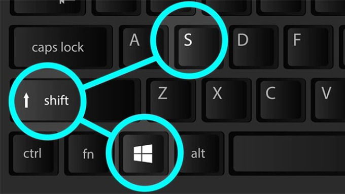 Sử dụng tổ hợp phím Windows + Shift + S