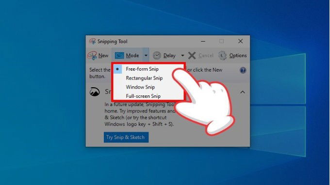 Dùng công cụ Snipping Tool chụp ảnh màn hình máy tính