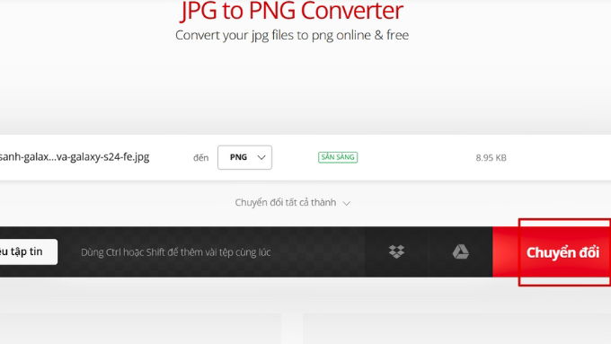 Cách chuyển JFIF thành PNG chuyển đổi