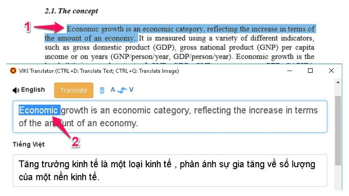 Dịch file PDF bằng VIKI Translator