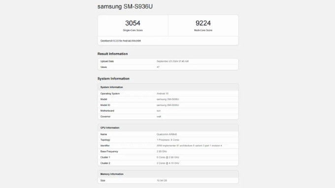 Điểm Geekbench của Galaxy S25 Plus