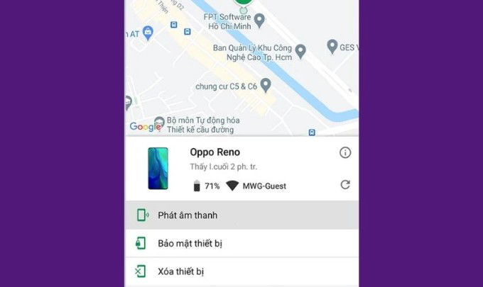 Sử dụng Find My Device định vị số điện thoại