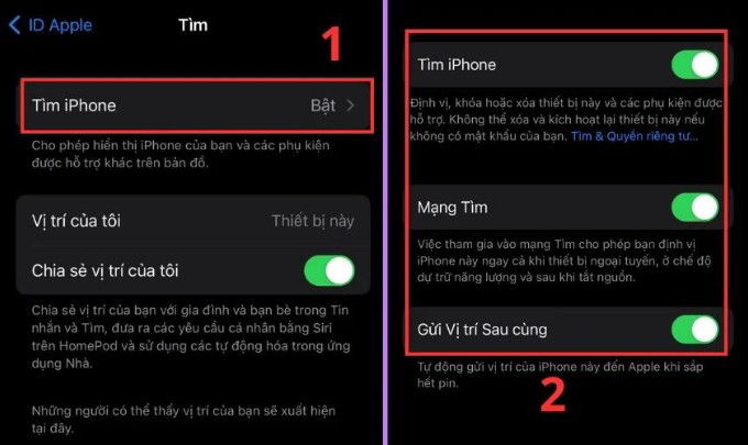 Định vị số điện thoại qua Find my iPhone