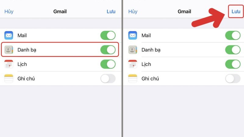 Đồng bộ danh bạ iPhone lên Gmail