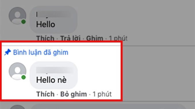 Giới thiệu về tính năng ghim bình luận trên Facebook