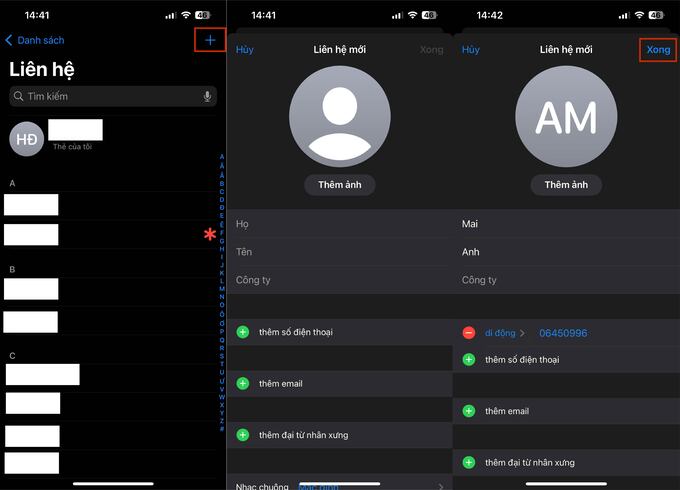 Hướng dẫn chi tiết cách lưu số điện thoại vào danh bạ trên iPhone