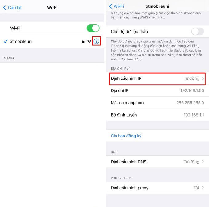 Cách đổi IP trên điện thoại iPhone