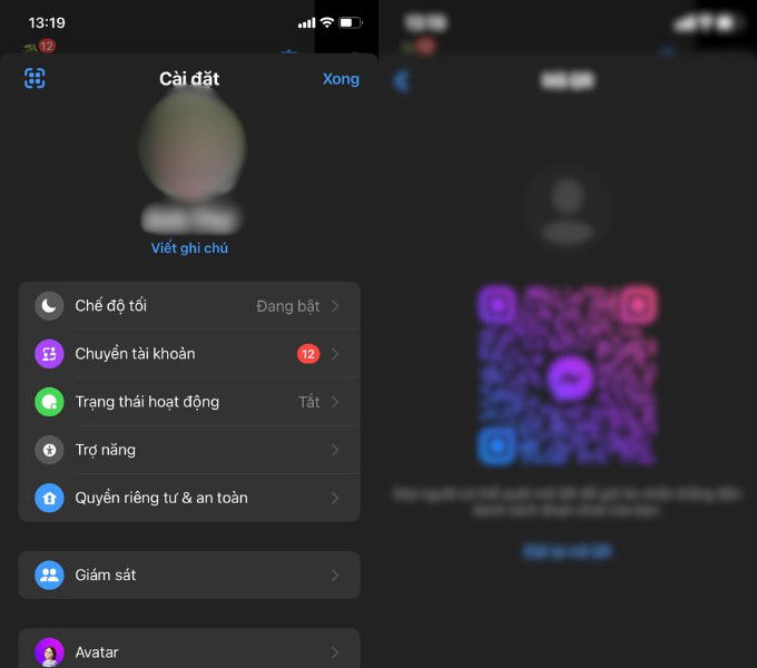 Cách xem mã QR của Messenger cá nhân 