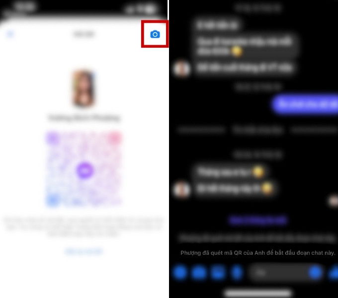 Hướng dẫn quét QR Messenger để thêm bạn bè