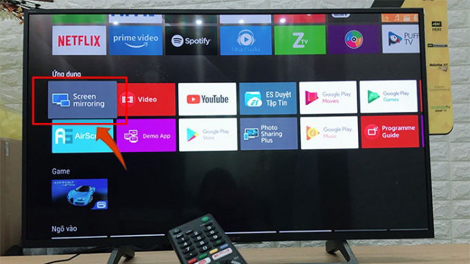 Sử dụng tính năng Screen Mirroring 