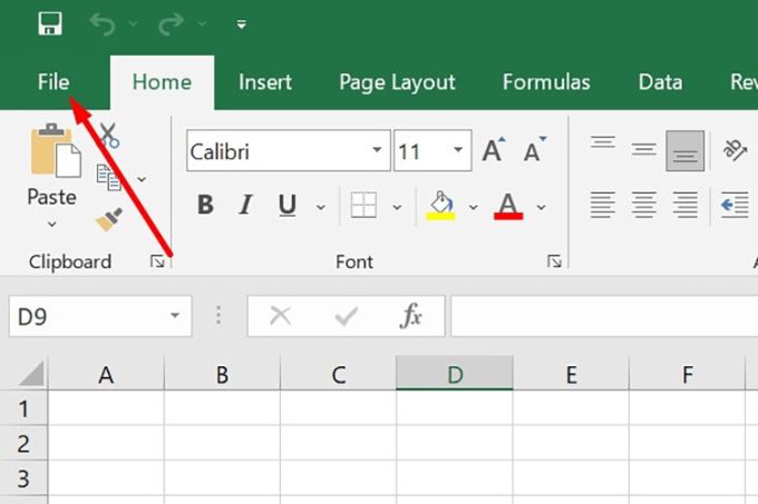 Cách lấy lại tệp Excel chưa kịp lưu