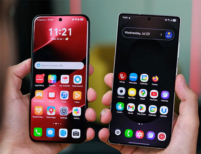 So sánh Huawei Pura 80 Ultra và Samsung Galaxy S25 Ultra: Chất lượng hiển thị