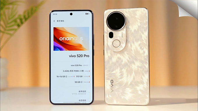 Điện thoại Vivo S20 Pro có thiết kế hiện đại