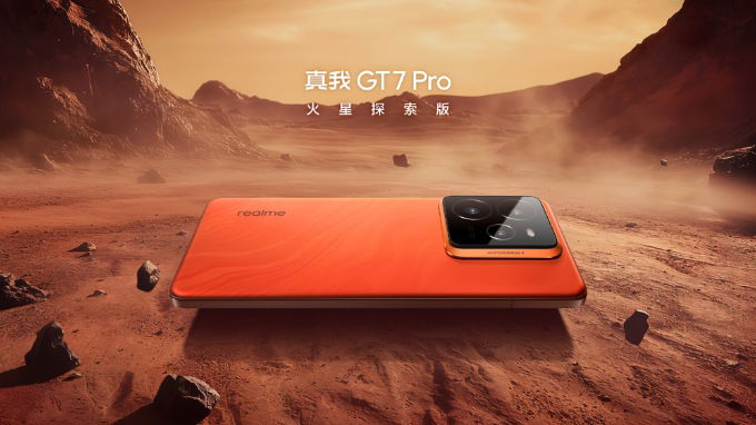 Realme GT 7 Pro màu cam Sao Hỏa