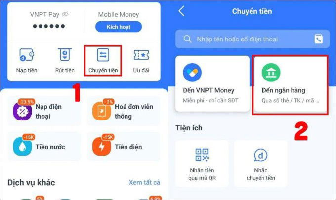 Rút tiền từ SIM điện thoại về tài khoản ngân hàng với VNPT Pay