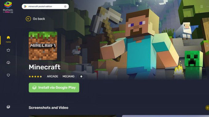 Bước 3 cách tải Minecraft PC bằng phần mềm giả lập 