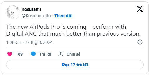 AirPods Pro 4 sẽ có khả năng chống ồn tốt hơn.