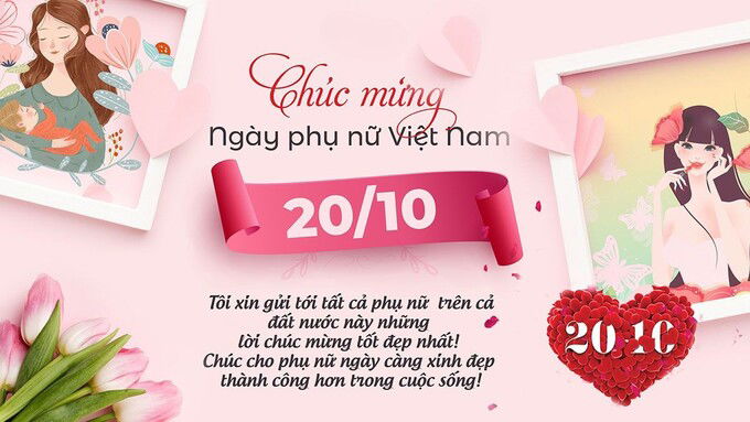 Mẫu thiệp 20/10 đẹp tặng đồng nghiệp, bạn bè