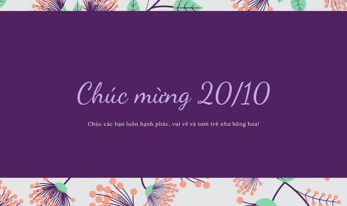 Mẫu thiệp 20/10 đẹp tặng đồng nghiệp, bạn bè