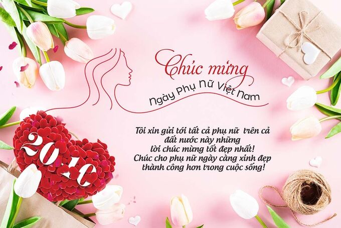 Mẫu thiệp 20/10 đẹp tặng đồng nghiệp, bạn bè