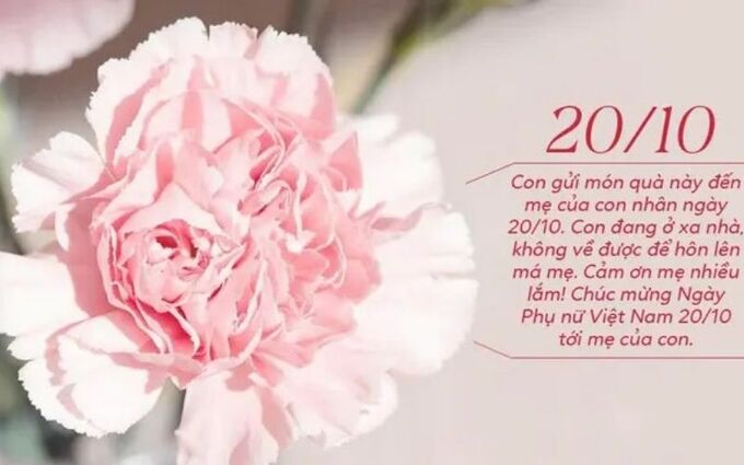 Thiệp chúc mừng ngày 20 10 tặng mẹ và bà ý nghĩa